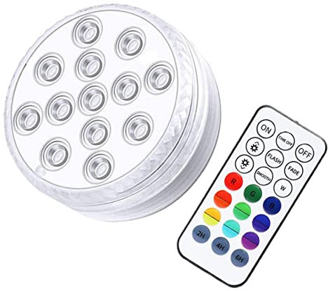 MERRYHAPY 3sätze Wasserdichte Unterwasserlampe Mit Fernbedienung Bunte Dekoleuchte Für Pool Und Aquarium Tasten-fernbedienung Und Magnet-saugnäpfen Für Kreative Beleuchtungseffekte