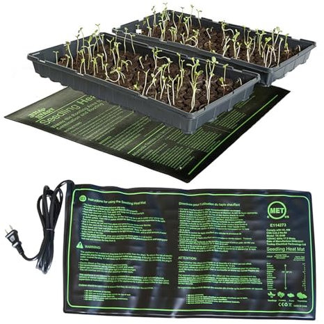 Tappetino riscaldante per piantine, 50x25/50/120 cm, Tappetino di avviamento per la propagazione dei Semi di Piante, tappetini riscaldanti Impermeabili per Giardinaggio, Serra, germinazione al chius