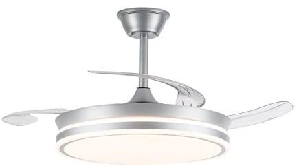 Ventilador LED aspas retráctiles Evo Plata 72W 7920Lm CCT Dim Smart