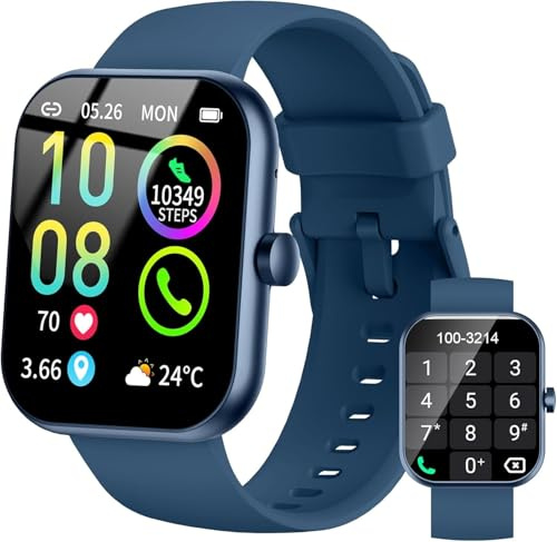 Smart Watch for Men Women, 1.96 HD Smart Watches Answer/Make Calls, Fitness Watch with Heart Rate Sleep Monitor, 113+Sports, Step Counter Activity Trackers, IP68 Waterproof Smartwatch for IOS Android