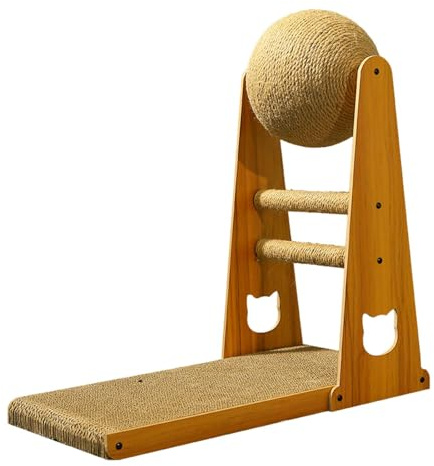 Rascador vertical para gatos – forma de L de placas rascadoras, bola de enfermera portátil y robusta, muebles para gatos ligeros y resistentes a los arañazos | Afilado activo duradero de garras