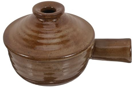 SUPVOX Cacerola de Barro para Cocinar con Tapa y Asa, Olla de Cerámica Resistente Alta Temperatura, Menaje de Cocina Hogar, Adecuado para Sopa, Arroz y Guisos Saludables, Apta