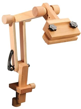 SERUCARY Stickrahmenständer Holz Verstellbar Drehbar Tragbar Tischständer Nähzubehör Multifunktion für Handarbeitsprojekte Kunsthandwerk, 10cm X 50cm