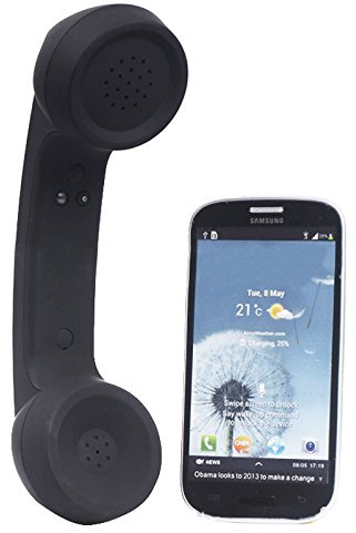 ENJOY-UNIQUE Retrò Cornetta del Telefono senza fili Bluetooth microfono e Auricolare per Anziani, bambini e adulti Telefonate da cellulare