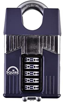 Squire Henry Warrior 5 Wheel Closed Shackle Combination Padlock, 65 mm (Length)