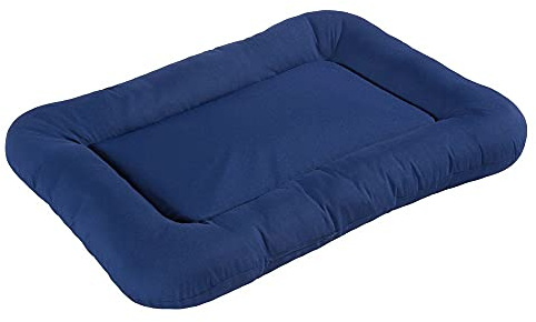 KAHU® Hundsäng med viskosskum, hundbädd med viskosskum, ortopedisk hundkorg med minnesskum I smuts och vattenavvisande hundkudde I färg: blå I storlek: 66 x 89 cm