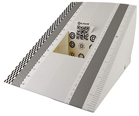 DSLRKIT Herramienta de calibración de enfoque de lente de 28 x 18 cm, regla de alineación, tarjeta plegable (paquete de 2)