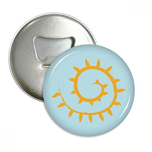 DIYthinker Hand Painting Sunshine Leaves Vine Round Bottle Opener Refrigerator Magnet Badge Button 3pcs Gift