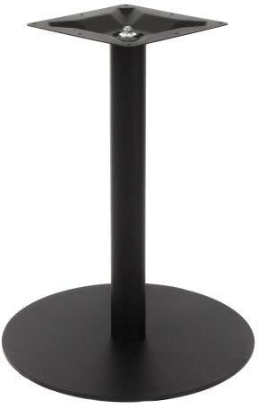 Tischgestell rund | Tischbein schwarz | Tischgestell aus Stahl pulverbeschichtet | Metall TBC31043R | Esstisch | Höhe 72 cm | 15 kg | Bodenplatte Ø 43 cm | max. Tischplattengröße 80x80 / Ø 80 cm