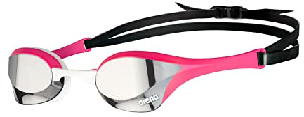ARENA Cobra Ultra Swipe Mirror Unisex Race Schwimmbrille für Erwachsene, Taucherbrille mit Gebogenen Spiegelgläsern, Anti-Beschlag, UV-Schutz, 5 Austauschbare Nasenstege
