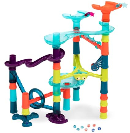 B. Toys – Marmor-Palooza – 38-Teile – Murmelbahn-Set – 38-teiliges pädagogisches Bauspielzeug – STEM-Lernspielzeug – Murmellabyrinth für Kinder – 3 Jahre +