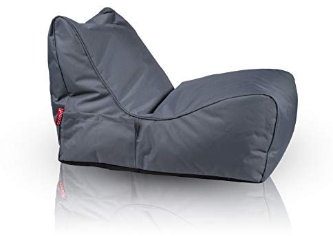 Ecopuf Flavio Chaiselongue aus Robustem Polyester - Sitzsack mit Seitentasche und Tragegriff