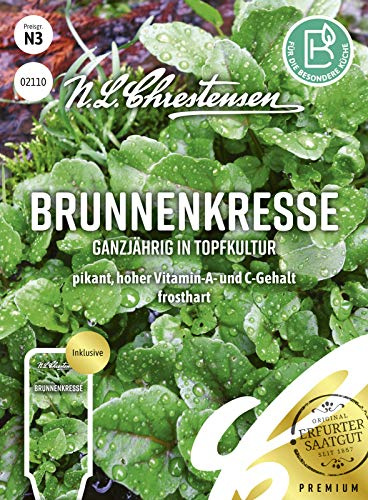 N. L. Chrestensen 02110 Brunnenkresse Ganzjährig in Topfkultur (Brunnenkressesamen)