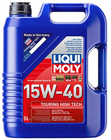 ILODA 2X Original Liqui Moly 5L Touring High Tech 15W-40 Motoröl Motorenöl Motoroil