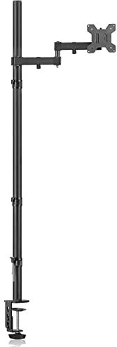 Bracwiser Monitorhalterung 120 cm Stange Einzel voll Verstellbarer Arm passend für einen Bildschirm 10 kg für Monitor Computerbildschirm 13 15 17 19 20 22 23 24 26 27 30 32 Zoll VESA 75/100 (MD71221)