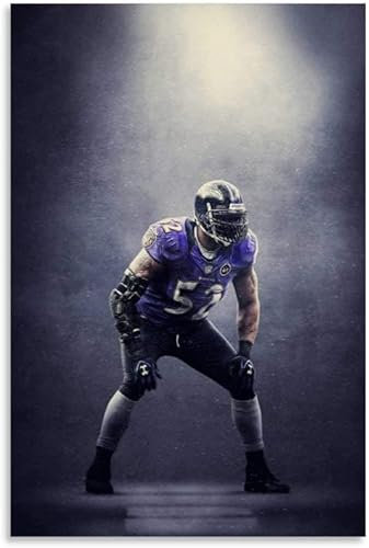 Leinwand Malerei Bild American-Football-Spieler Ray Lewis Star für Familiendekor Poster Wandkunst Bilder Und Drucke 19.7x27.6(50x70cm) Kein Rahmen