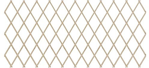 BRICOZONE Traliccio Estensibile In Legno Naturale Per Sostegno Fiori E Piante Rampicanti Decorazione Da Parete Verticale Fioriera In Legno A Reticolo Per Esterni Terrazza Giardino Veranda 100 x 200 cm