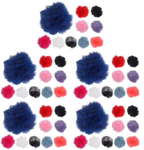 Uonlytech 50pièces Bonnette Furry pour Microphone Lavalier Pare-Brise Antivol pour De Cravate Design Mignon Et Pratique pour Intérieur Et Extérieur