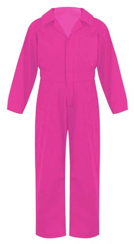 RUNQHUI Unisex Niño Trabajo Mono Manga Larga Uniforme Ropa de Trabajo para 5-16 Años