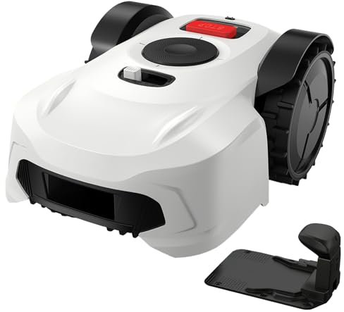 Naturalpowev Tondeuse Robot à Gazon Jusqu'à 1000 m² avec Pente 36%, Ultra Silencieuse, Contrôlé APP, Cartographie RTK + Vision, Planification de Chemin, Facile à Installer