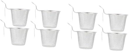 OFFSCH Hot Pot Sieb Nudelsieb Gastro 4 Stück Edelstahl Sieb Skimmer Löffel Küchennudelsiebe Feinmaschiges Lebensmittelsieb Küchenfilterlöffel Nudelsieb Heißtopf Sieb Lebensmittel Serviersieb Silber