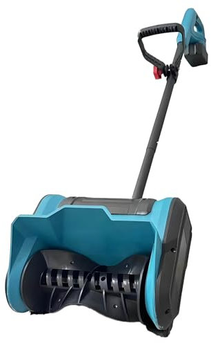 Soffiatore Da Neve Leggero, Soffiatore Da Neve a Batteria, Rimozione Efficiente Della Neve, Spazzaneve con Impugnatura Regolabile, per La Rimozione Della Neve Invernale Dal Vialetto(Two Batteries)