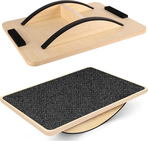 Balance Board aus Holz,Rutschfestes Balance Board,Balancebrett für die Rumpfkraft,ideales Balancebrett für das Knöcheltraining