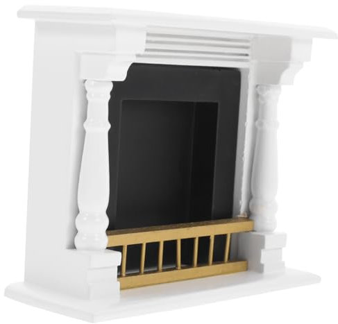 ERINGOGO Doll House Miniature Model avec Cheminée Bois Meuble Miniature pour Maison De Poupées Décoration Élégante pour Scènes De Vie Colorées