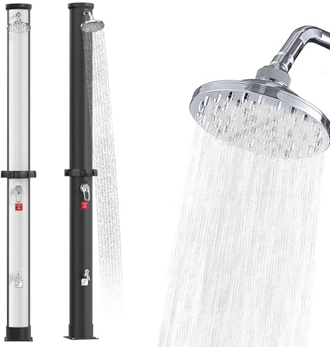 PEILU ∅17x216cm Solar Außendusche 40L Wetterfeste Gartendusche Outdoor