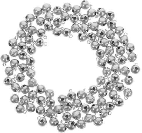 KOCKSHION 100stücke Kleine Glocke Jingle Bell Charm Tropfen Charms Armband Glocke Perlen Glocken Jingle Bells Halskette Schlüsselanhänger Dekoration Mini Kleine Glocken Zum Basteln Hochzeits