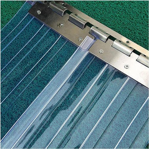 Transparent 2.1mm PVC Strip Door Curtain Cuttable Vinyl Privacy Screen for Commercial Workshop Garage Clean Rooms - 0.75x2m Heavy-Duty Plastic Doorway Shield
