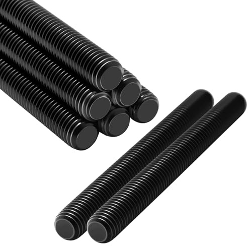 TXXATX M6x50 mm Gewindestange 12 Stück Gewindestäbe DIN976 Gewindestange M6 Edelstahl A2 V2A Gewindestifte Schwarze für Möbelbau Bauarbeiten Maschinenmontage Befestigung und Verbindungen