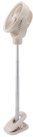 Aoaoy Small Stand Fan, Telescope on Fans, 4 Speeds, USB Rescue Bar with LED Night Light, Portable for Home, Camping, Office