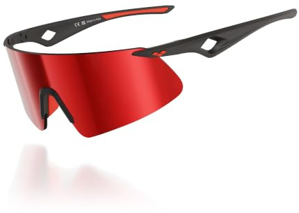 ARENA SAETTA Sportsonnenbrille, flexible und leichte Fassung, stoßfest und UV-geschützt, hydrophob- und antistatisch, optische Klasse 3, verstellbarer Nasenring