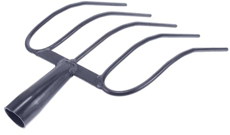 Gadpiparty Forcone per Letame in Ferro Multiuso Resistente alla Ruggine per Fattoria e Giardino Utile per Equini e Mucche Strumento Agricolo Versatile e Pratico