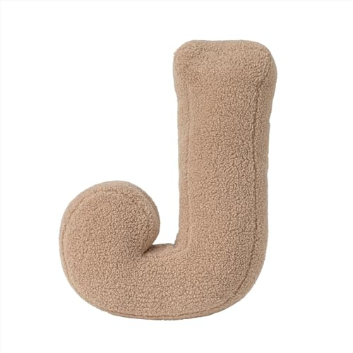 Generisch Buchstabenkissen, 40x35x10 cm Plüsch Buchstaben Kissen, Kinderzimmer Buchstabekissen, Dekokissen Kopfkissen für Sofa, Schlafzimmer, Wohnzimmerdekor (J)