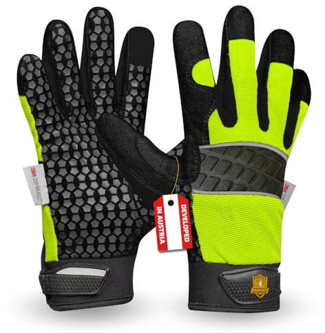 G4P Arctic Master - Winter Arbeitshandschuhe mit rutschhemmender Silikon-Beschichtung, 1 Paar Handschuhe für kalte Arbeiten, isolierend, Bund mit Klettverschluss, Gr. XL (Gr. 10), Farbe: Gelb