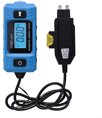 Car Auto Current Tester Multimeter Lamp, 12V Digital Fuse Detector for Vehicle Fault Detection, 0.01A~19.99A Accuracy, Repair Tool for Car Maintenance