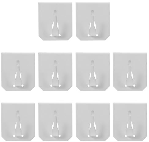 UKCOCO 10 Ganci Clip in Metallo per Tende da Finestra, Supporti per Luci a Stringa per Telai da 12-20 Mm, Fissaggio senza Trapano per Decorazioni Stagionali e Uso Domestico