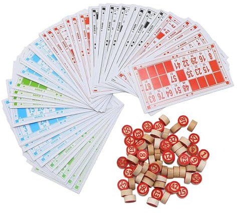 Bingo för Vuxna Roliga Vintage Träleksaker