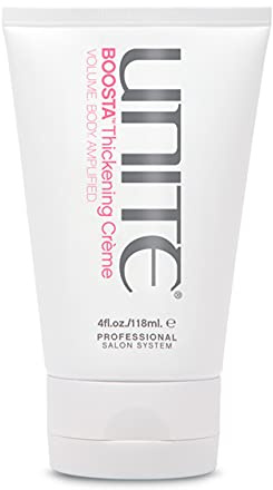 UNITE Hair – BOOSTA Thickening Crème – Lightweight Styling Cream to Instantly Add Thickness & Touchable Volume – For Fine or Limp Hair – UV & Thermal Protection – 4 Fl Oz