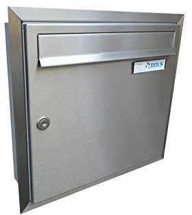 A-01 Cassetta postale in acciaio inox incassato a muro con targhetta portanome - LETTERBOX24.de