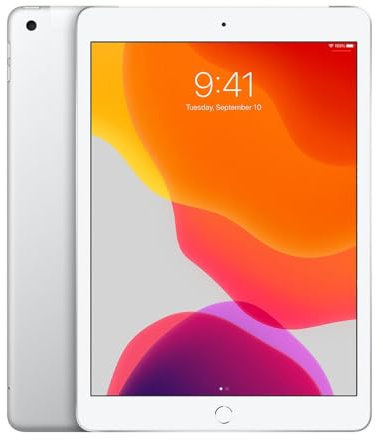 2019 Apple iPad (10,2-zoll, Wi-Fi + Cellular, 32GB ) Silber (Generalüberholt)