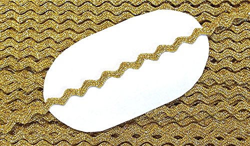 Großhandel für Schneiderbedarf 5m Zackenlitze Lurex gold 4mm, Polyester, Karneval, Verschiedene Anlässe, gold, Einfarbig, 5 Meter