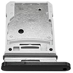 jbTec Dual SIM-Tray/SD-Card kompatibel mit Samsung Galaxy S20 FE - Kartenhalter Slot Schlitten Rahmen Schwarz
