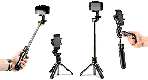 Lanparte S31 3 in 1 Smartphone Selfie Stick/Treppie/Steadycam, con telecomando, compatto e leggero