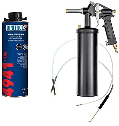 Veteranicar Dinitrol Unterbodenschutz 4941 schwarz 1L & Vaupel Druckbecherpistole Set (3000 DVR)