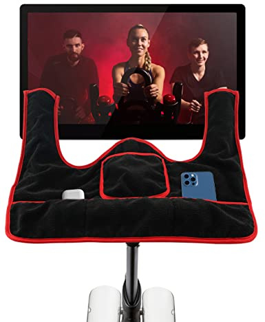 COOLWUFAN Handlebar Sweat Towel for Peloton Bike, Anti-Slippery Soft Handlebar Towel Cover Compatible with Peloton Bike, Handlebar Sweat Towel Mat for Peloton, Accessories for Peloton Bike
