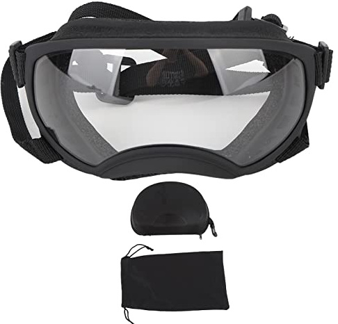 Lunette Pour Chien, Matériau PC et PVC Lunettes De Protection Pour Chien Lunettes De Soleil Pour Chiens Lunettes de Soleil avec Protection UV pour les Activités en Plein Air