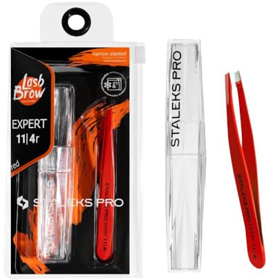 STALEKS PRO Pinze per sopracciglia sottili o sottili, in acciaio inox. Expert 11/4